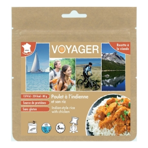 Voyager Poulet à l'Indienne et son Riz 80G 