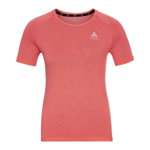 Odlo Blackcomb Ceramicool T-Shirt Short Sleeve Crew Neck Feminino Salmão