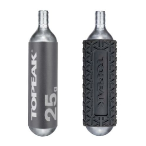 Topeak CO2 Cartridge 25g Threated (2 pieces w/ 1 cover) Mixte 