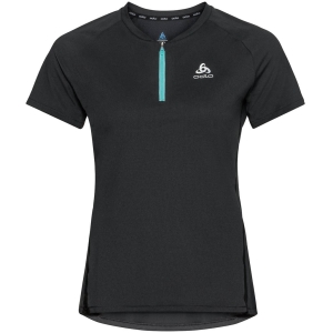 Odlo T-Shirt Crew Neck Short Sleeve 1/2 Zip Axalp Trail Man Black