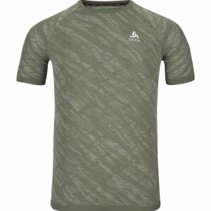 Odlo T-Shirt Manches Courtes Zeroweight Ceramic Hombre Verde