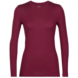 Icebreaker 260 Tech Long Sleeve Crewe Femminile Bordeaux