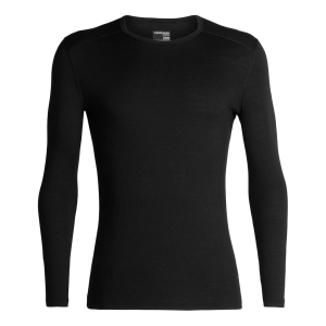 Icebreaker 200 Oasis Long Sleeve Crewe Mannen Zwart