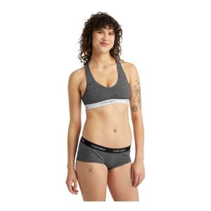 Icebreaker Sprite Racerback Bra Femminile Grigio