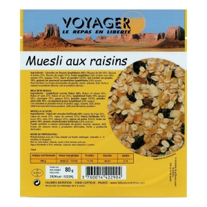 Voyager Muesli pocket aux Raisins 80G Mixte 