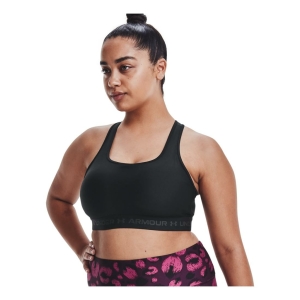 Under Armour Crossback Mid Bra Vrouw Zwart