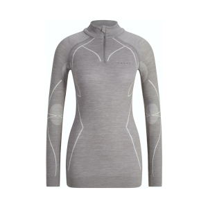 Falke Wool-Tech Zip Shirt Femenino Gris claro