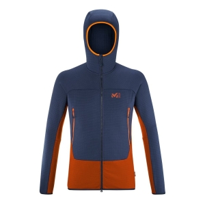 Millet Fusion Grid Hoodie Hombre Azul oscuro