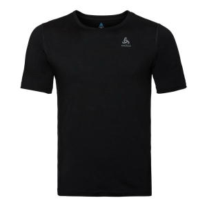 Odlo Base Layer Top Crew Neck Short Sleeve Merino 200 Masculino Preto