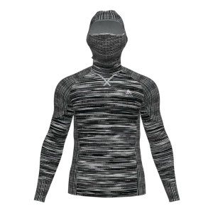 Odlo Blackcomb Eco Base Layer Top With Facemask Long Sleeve Homme Noir