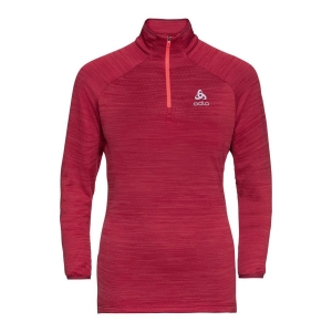 Odlo Run Easy Warm Midlayer 1/2 Zip Frau Himbeere