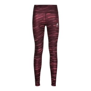 Odlo Zeroweight Print Reflective Tights Vrouw Zwart