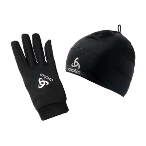 Odlo Set Polyknit Hat Plus Gloves Hombre Negro