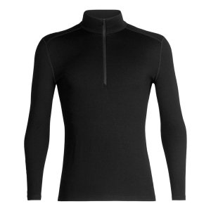 Icebreaker 260 Tech Long Sleeve Half Zip Mannen Zwart