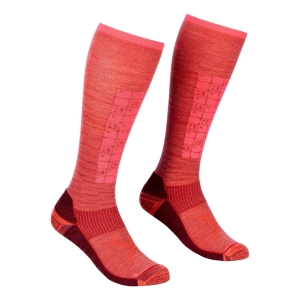 Ortovox Ski Compression Long Socks Femenino Naranja