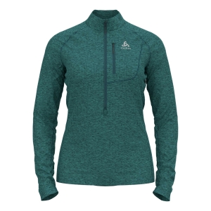 Odlo Midlayer 1/2 Zip Fli Frau Grün