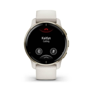 Garmin Venu 2 Plus Cream Gold Avec (Bracelet Silicone Ivoire) Doré