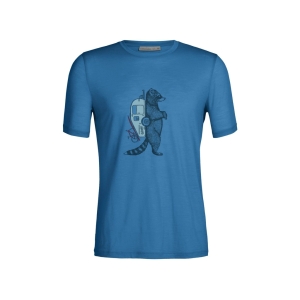 Icebreaker Tech Lite II Short Sleeve Tee Waschbar Wandering Mann Blau