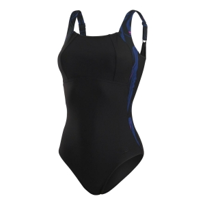 Speedo Lunalustre Print Shaping 1P Femminile Nero