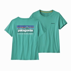 Patagonia P-6 Mission Organic T-Shirt Femme Turquoise