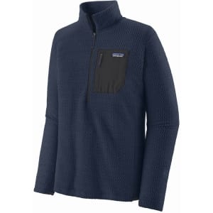 Patagonia houdini snap-t pullover donkerblauw en rood: heren