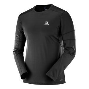 Salomon Agile Long Sleeve T-Shirt Homme Noir