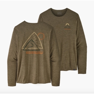 Patagonia Long Sleeve Cap Cool Daily Graphic Shirt Homme Marron