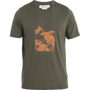 Icebreaker Mer 150 Tech Lite II Short Sleeve Tee Peak Grid Mann Grau