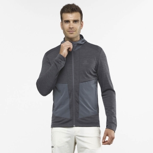 Salomon Outline Mid Jacket Masculino Cinzento