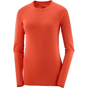 Salomon Sense Long Sleeve Tee Feminino Vermelho