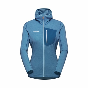 Mammut Aenergy Light Manches Longues Hooded Jacket Frau Blau