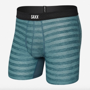 Saxx Droptemp Cooling Mesh Boxer Brief Fly Hombre Verde