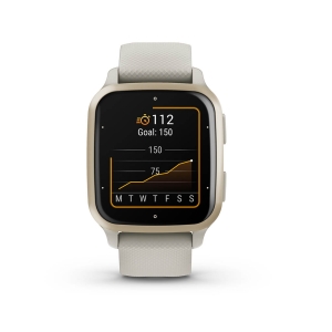 Garmin Venu SQ 2. Music Edition. Peach Gold avec bracelet ivoire Ivoire