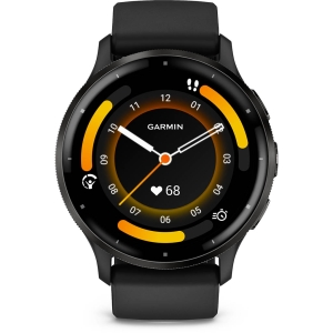 Garmin Venu 3 Gray (bracelet noir) Zwart