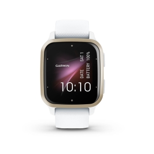 Garmin Venu SQ 2. Cream Gold avec bracelet blanc Blanc