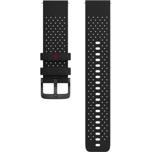 Polar Bracelet 22mm Sil Blk/Gry S-L Noir