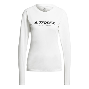 Adidas Terrex Primeblue Trail Long Sleeve T-Shirt Frau Weiß