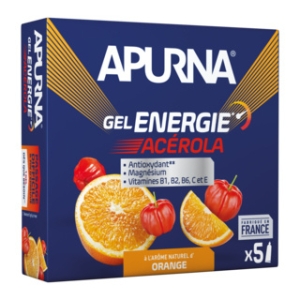 Apurna Gel Energie Etui Passage Difficile Acérola Orange - 5 x 35 g 