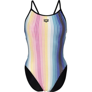 Arena Circle Stripe Swimsuit Lace Back Femenino Multicolor