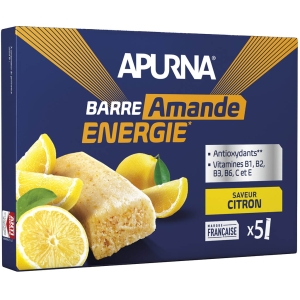 Apurna Barre fondante Citron/Amande -Etui 5x25g dont 1 barre offerte Mixte
