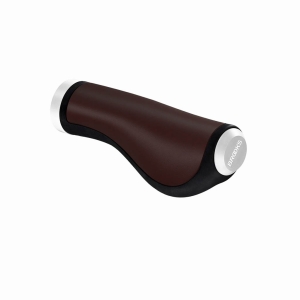 Brooks England Ergonomic Leather Grips (130+130mm) - Antic Brown Braun