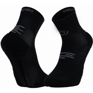 BV Sport Trail Ultra Noir/Gris - Socquettes De Trail Mi-Hautes Fabriquées En France