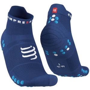 Compressport Pro Racing Socks V4.0 Run Low Bleu foncé