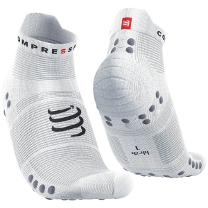 Compressport Pro Racing Socks V4.0 Run Low Blanc