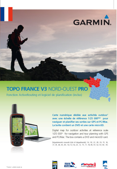 Garmin Topo France V3 Nord-Ouest pro 