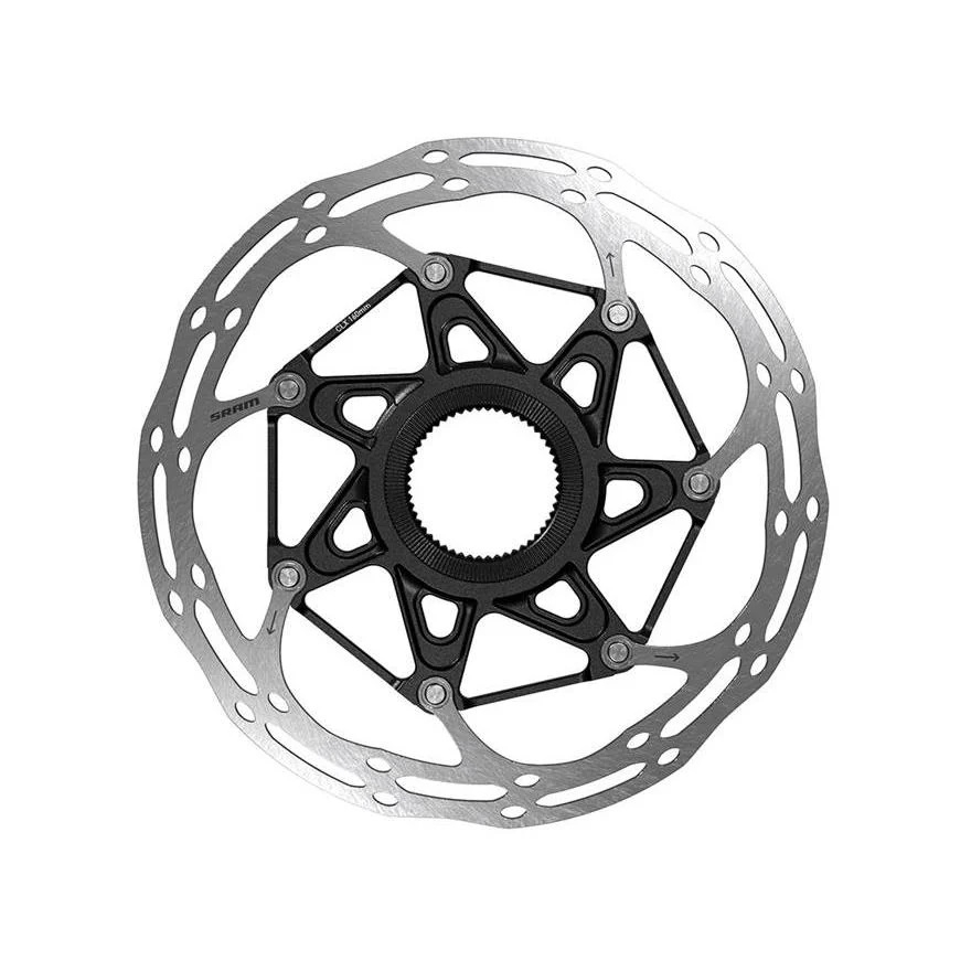 Sram Argentã© Disque Centerline Centerlock 160Mm Black Rounded Silver