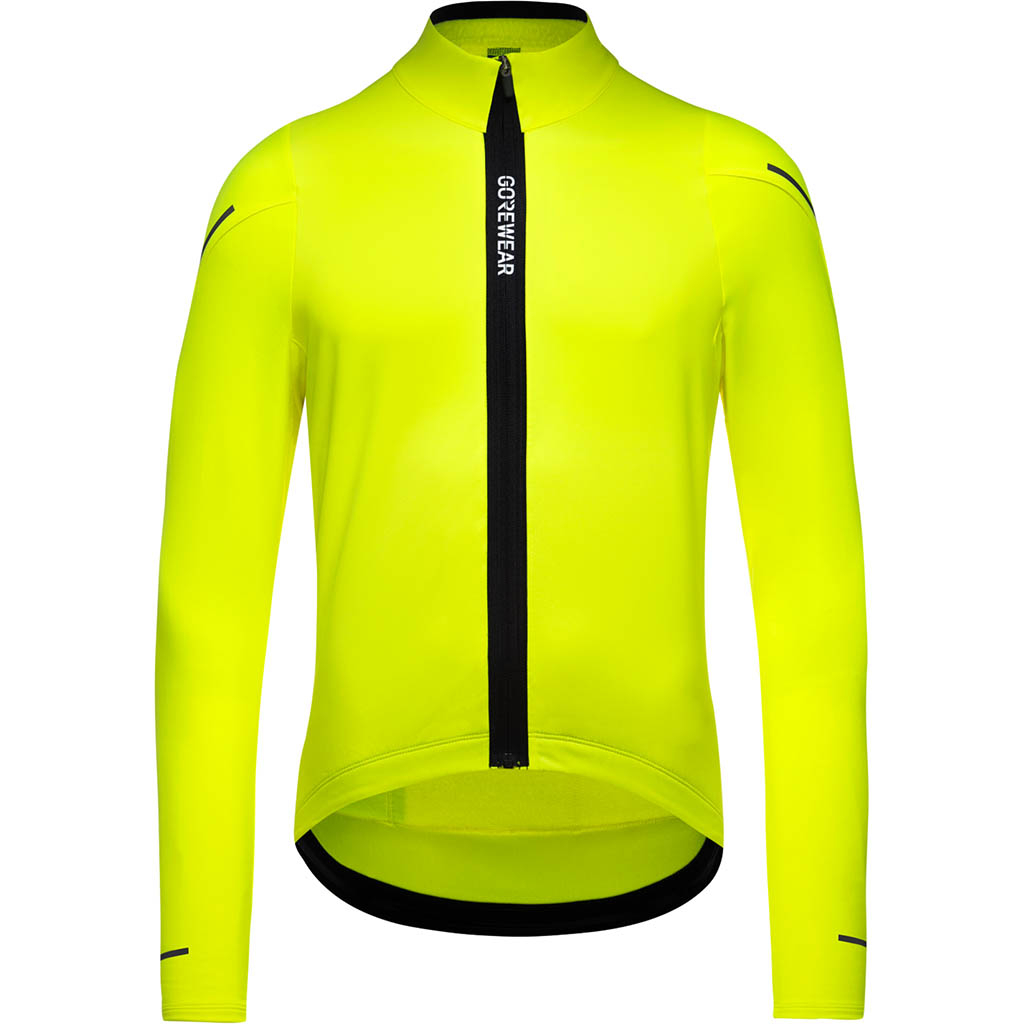 Gore Wear Men's Jaune Spinshift Thermo Long Sleeve Jersey Neon Yellow Man Yellow