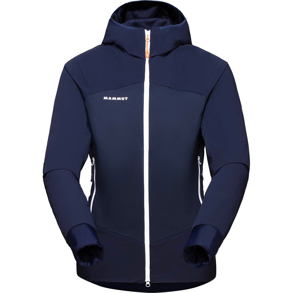 Mammut Women's Bleu Marine Taiss In Hybrid Hooded Jacket Navy Blue