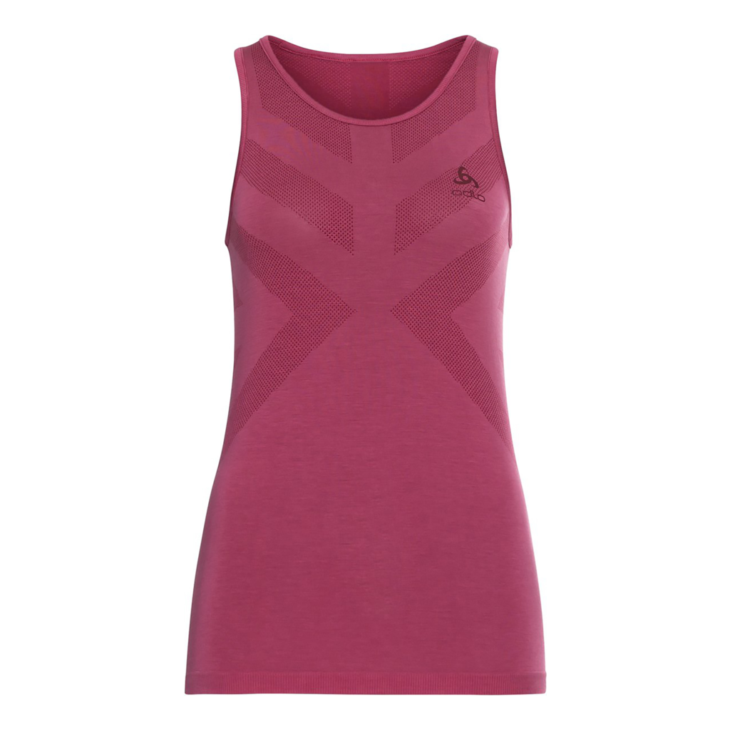 Odlo Women's Rose Base Layer Top Crew Neck Singlet Kinship Light Pink