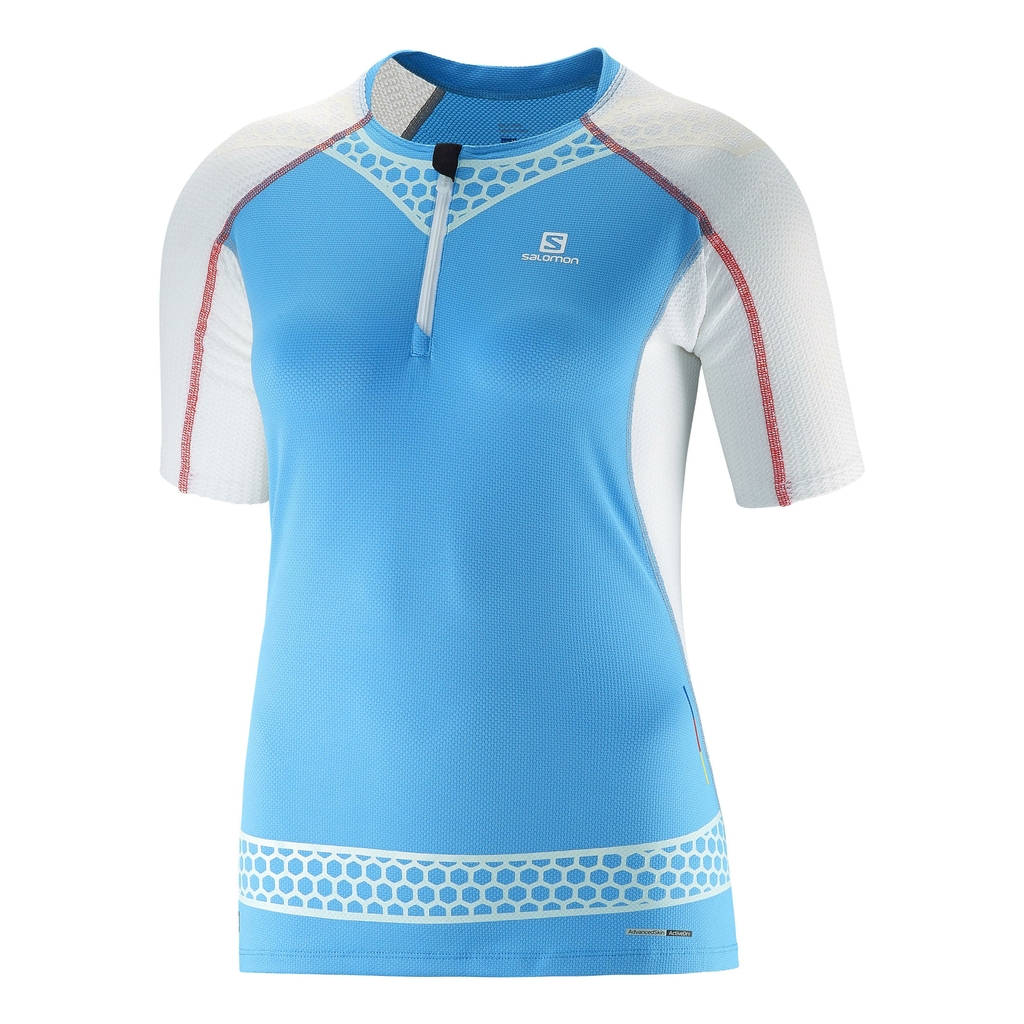 S-Lab Women's Bleu Ciel S-Lab Exo Zip Tee Sky Blue